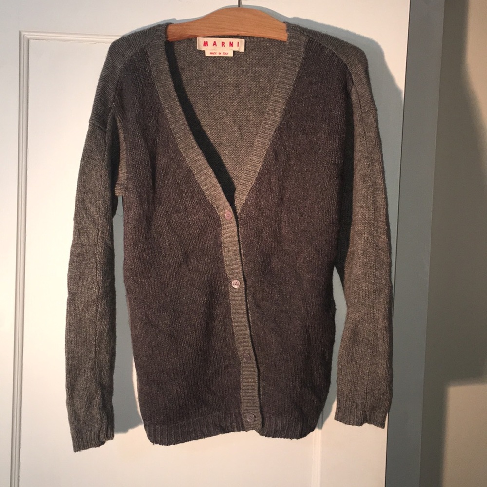 Marni grey cardigan sweater SZ 42 euro
